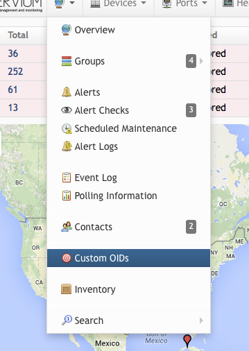 custom oid menu